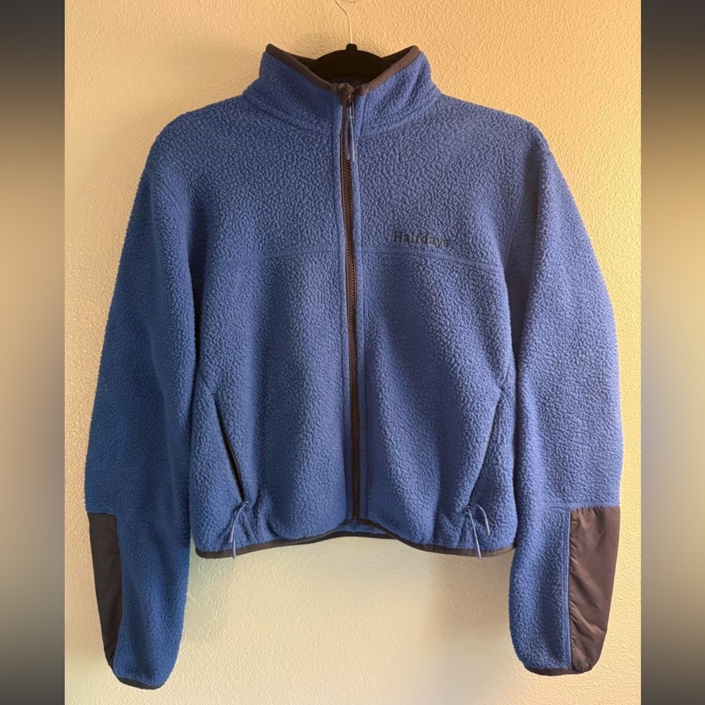 Halfdays Chapelle Full Zip Fleece Jacket in Bright Cobalt